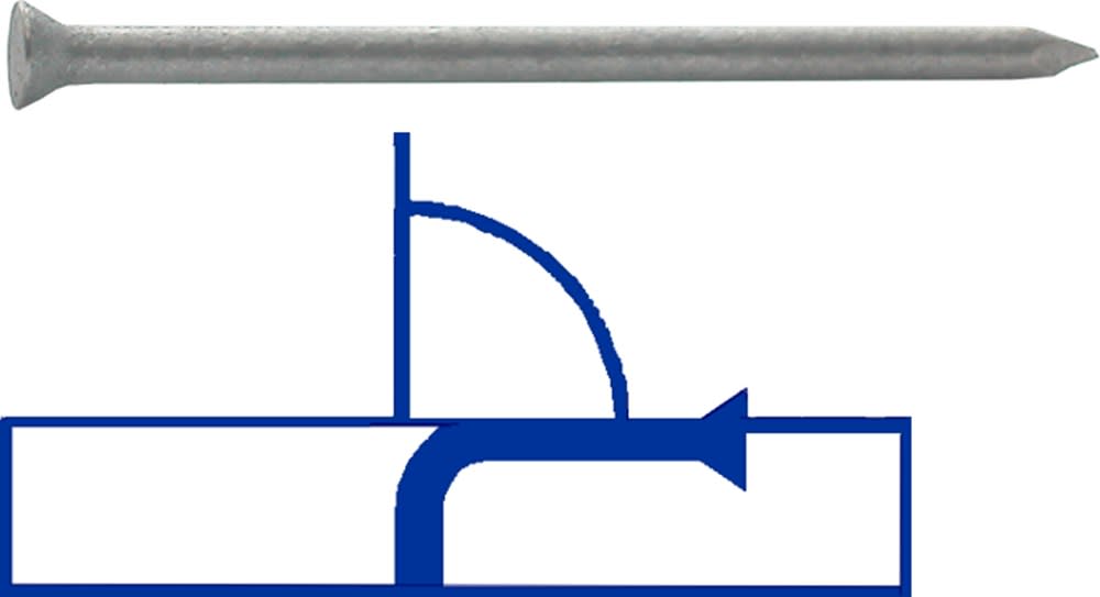 Kelfort Stalen Nagel 3.0x50mm Conische Platkop Elektrolytisch Verzinkt 250st 1kg