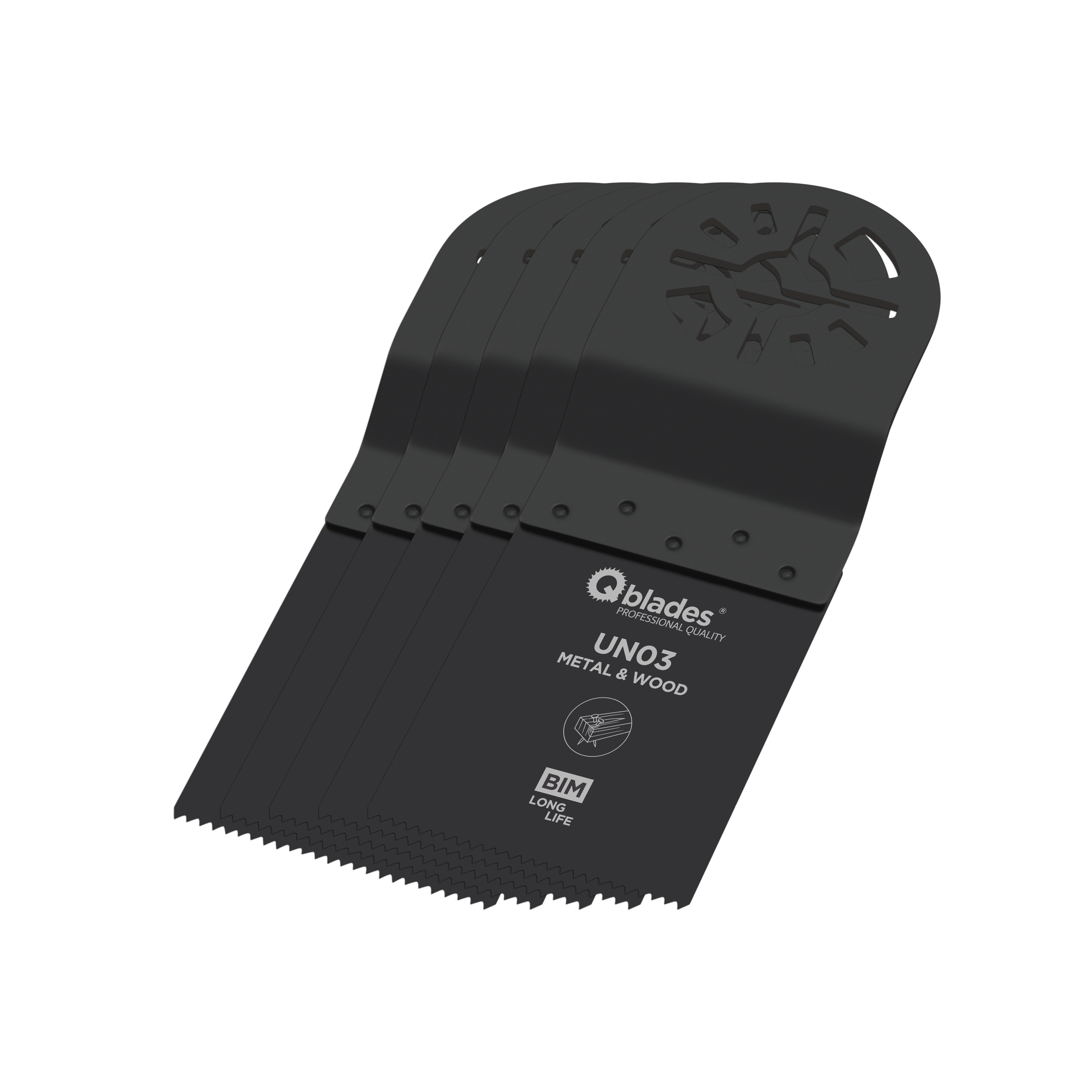 Qblades Multitoolzaagblad UN03 34x40mm Bi-Metaal 5st