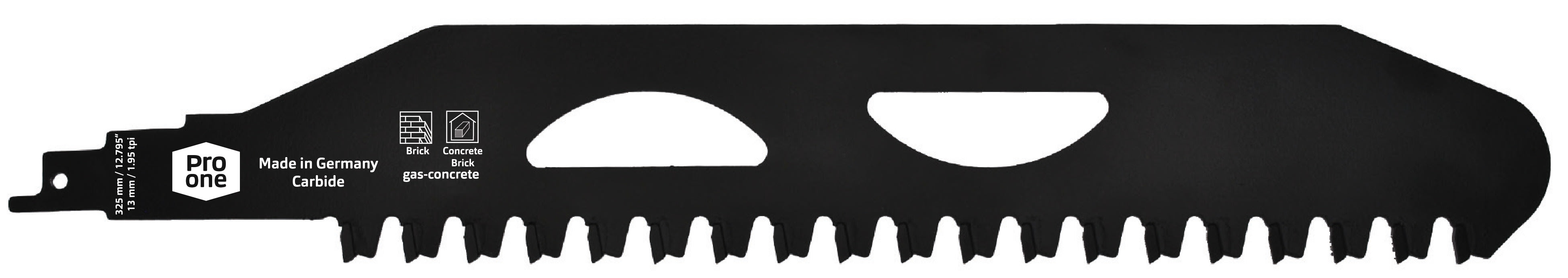 Pro-One Reciprozaagblad S1243HM 325 mm Hardmetaal Voor Cellenbeton 1st