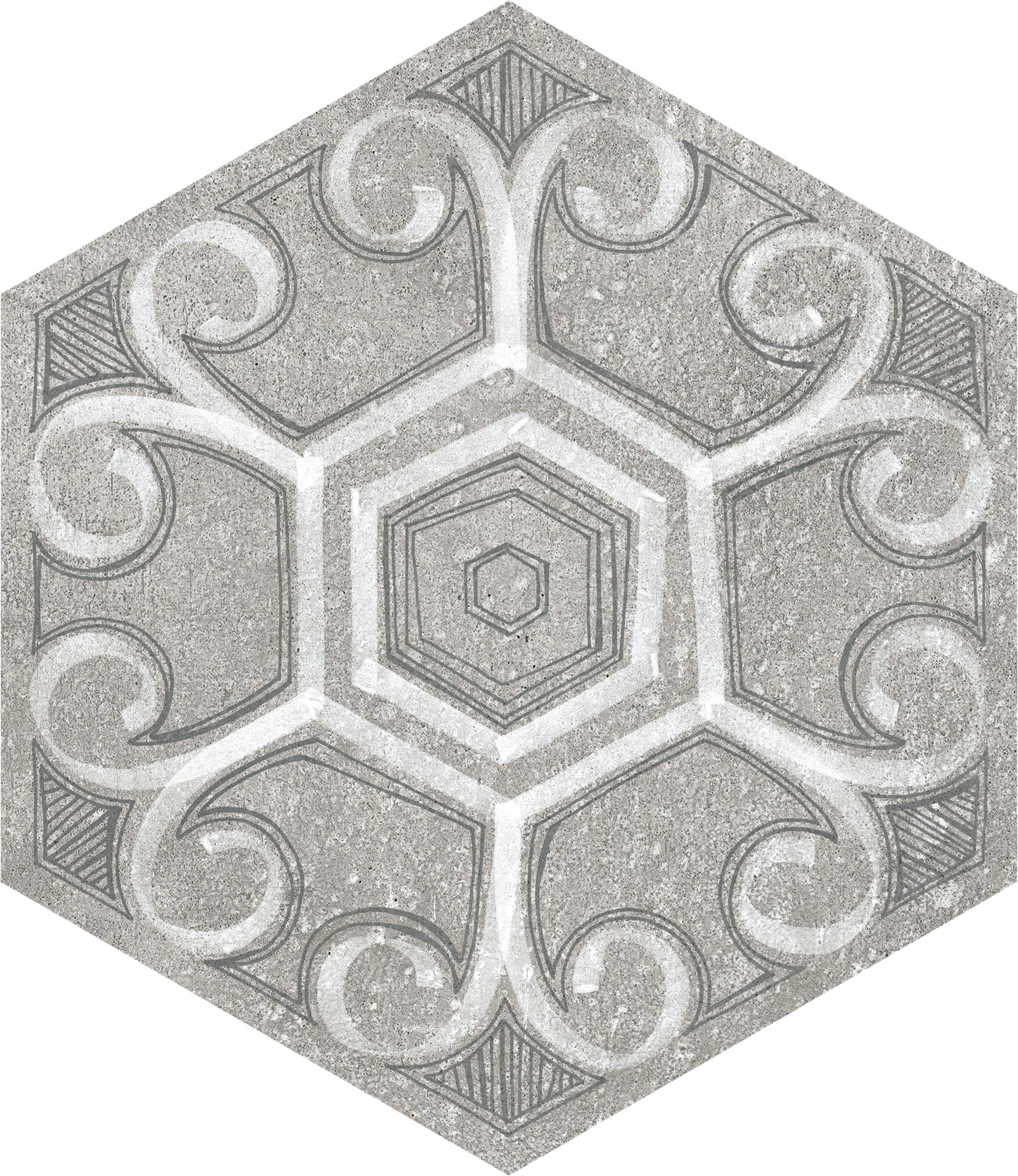 Product afbeelding voor Decortegel Rift Hexagon Igneus Mix 23x26,6cm 9mm Mat R9