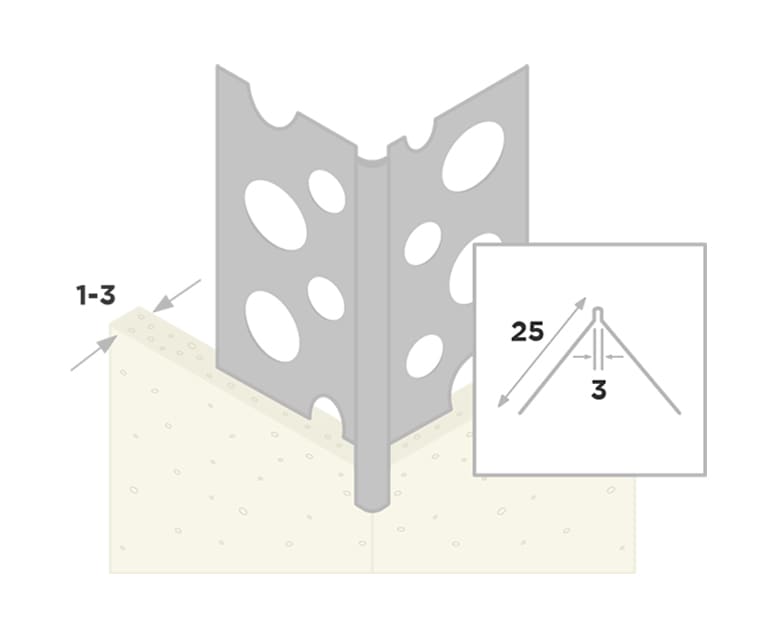 Product afbeelding voor Ripstaal Hoekbeschermer 1031 300cm 1-3mm RVS