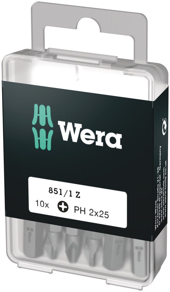 Wera Bitset DIY 25mm PH-2 10-Delig