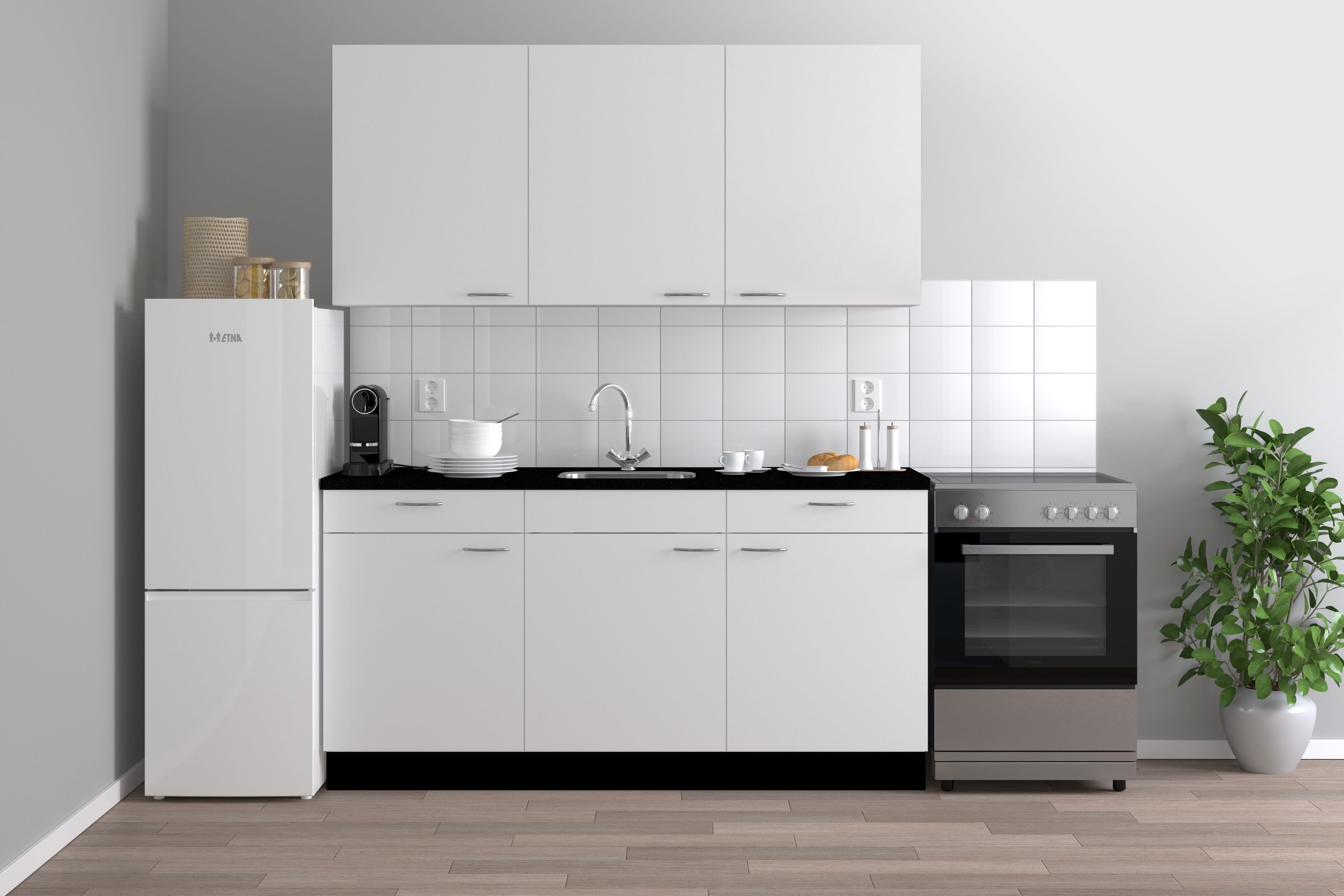 Product afbeelding voor Bruynzeel Keuken Samengesteld 170cm Wit Compleet Antaro