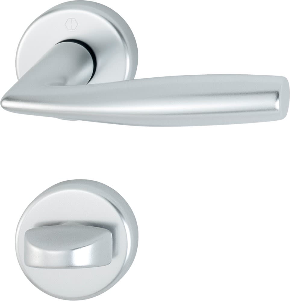 HOPPE Deurkruk Vitoria 1515/42KV/42KVS Op rozet Vrij/Bezet Aluminium F1 
