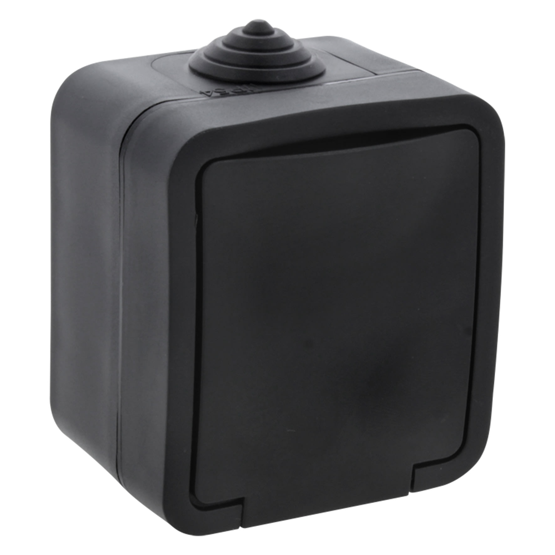 Product afbeelding voor Q-Link Contactdoos Opbouw 1-Voudig Randaarde IP54 Zwart