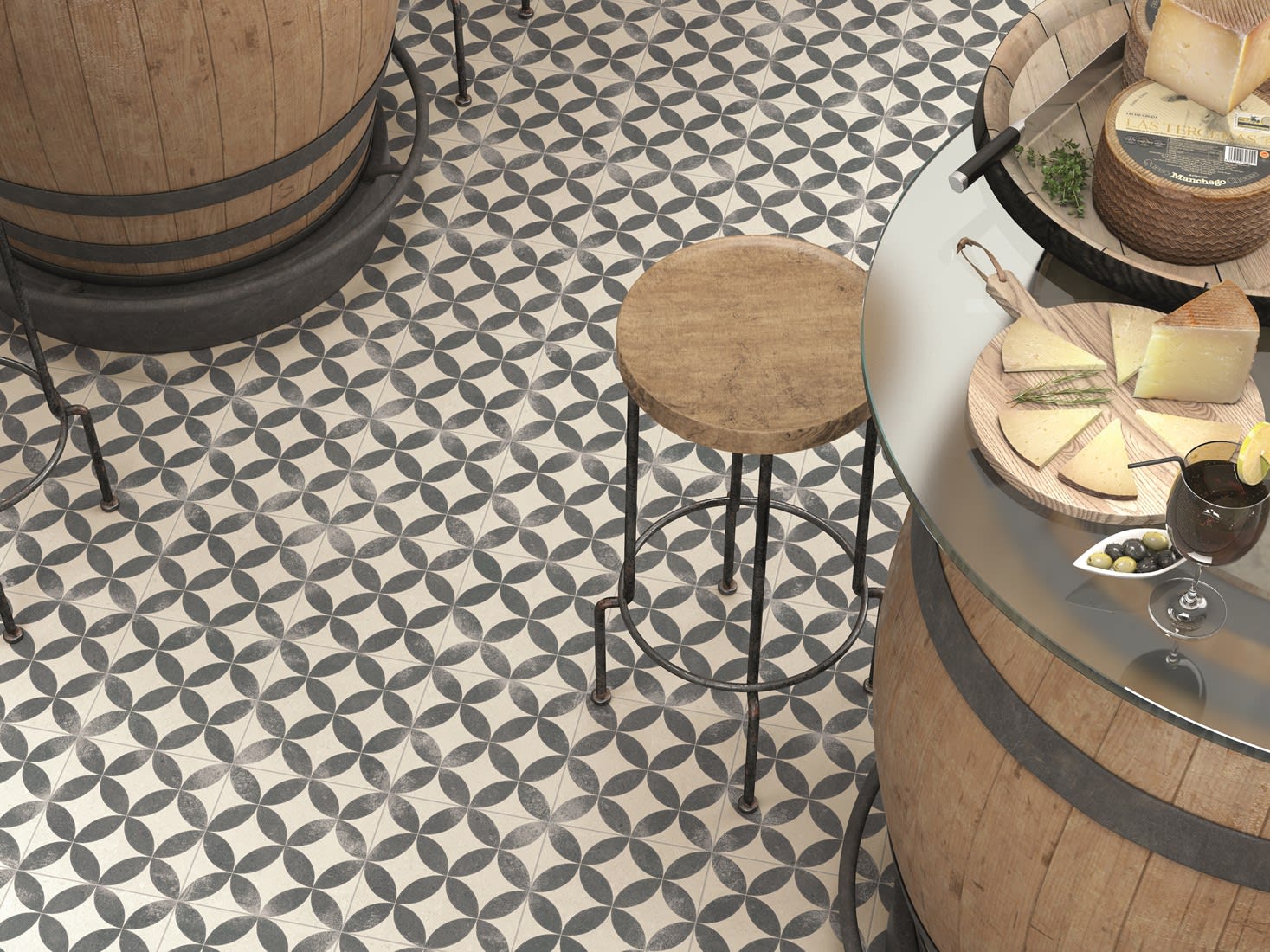 Product afbeelding voor Decortegel Nassau Kerala Negro 20x20cm 9mm Mat R10