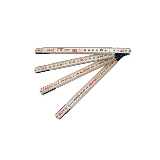 Sola Duimstok Hout 2m 10-delig Wit