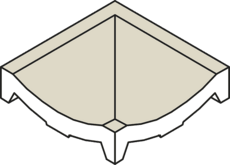 Villeroy & Boch Binnenhoek Pro Architectura 3.0 Pool System Cream White 15x15cm Mat 3624C3110010