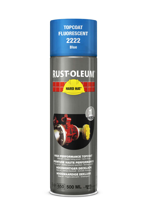 Rust-Oleum Deklaag Hard Hat 2222 500ml Fluorescerend Blauw