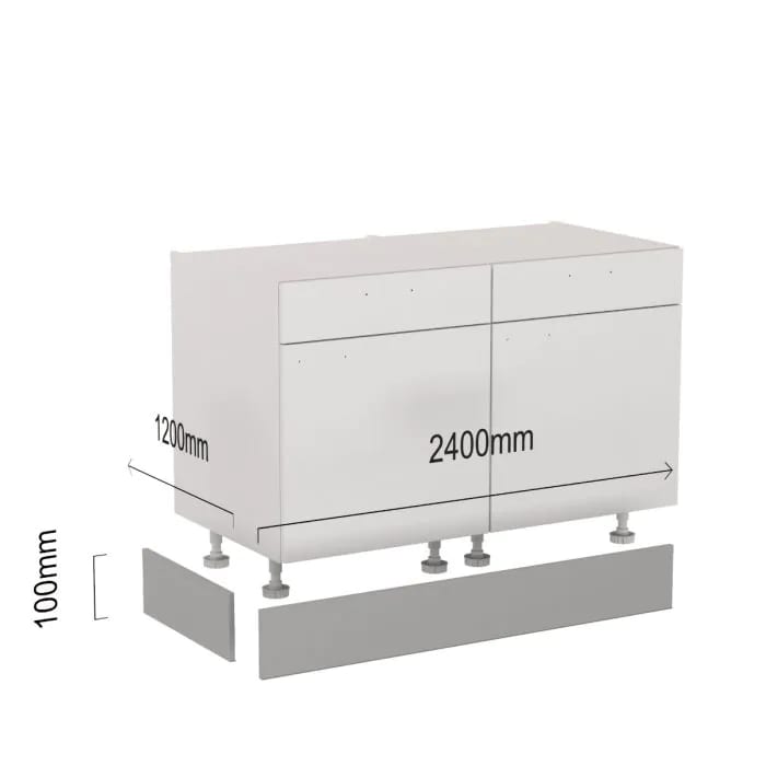 Product afbeelding voor Bruynzeel Plintpakket 10x240cm Voorzetplint, Zijplint 1200mm En Plinthoekprofiel FSC Mix Credit