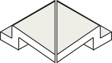 Product afbeelding voor Villeroy & Boch Binnenhoek Pro Architectura 3.0 Pool System Neutral White 12x12cm Mat 3015C3000010