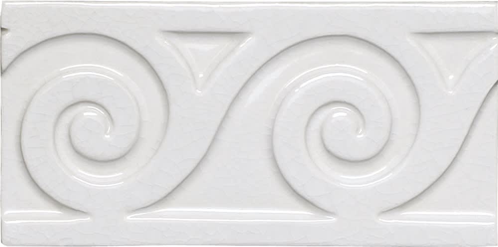 Strip Modernista Relieve Mar Blanco 7,5x15cm Glanzend
