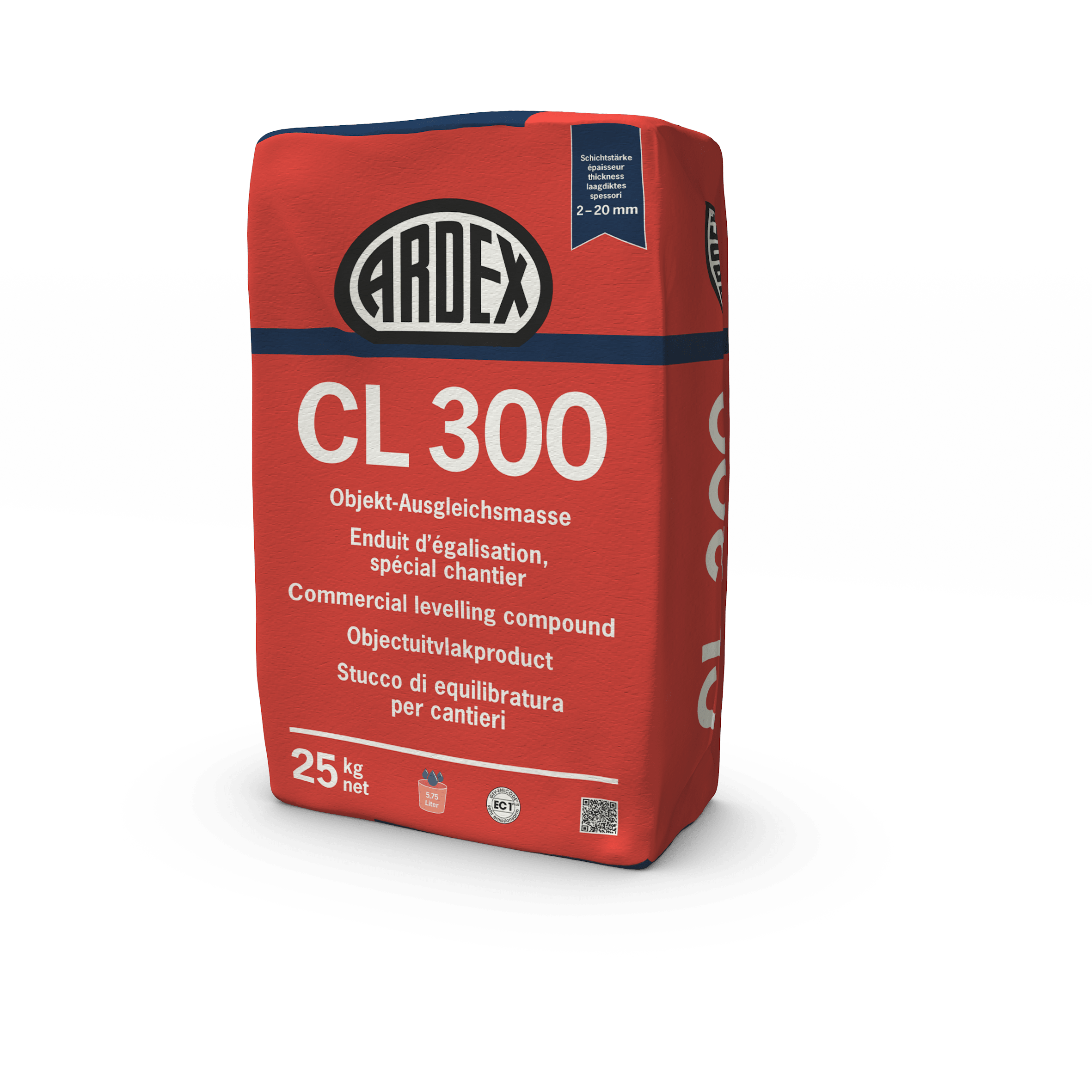 Product afbeelding voor Ardex CL300 Egalisatiemortel Vloer 2-20mm 25kg
