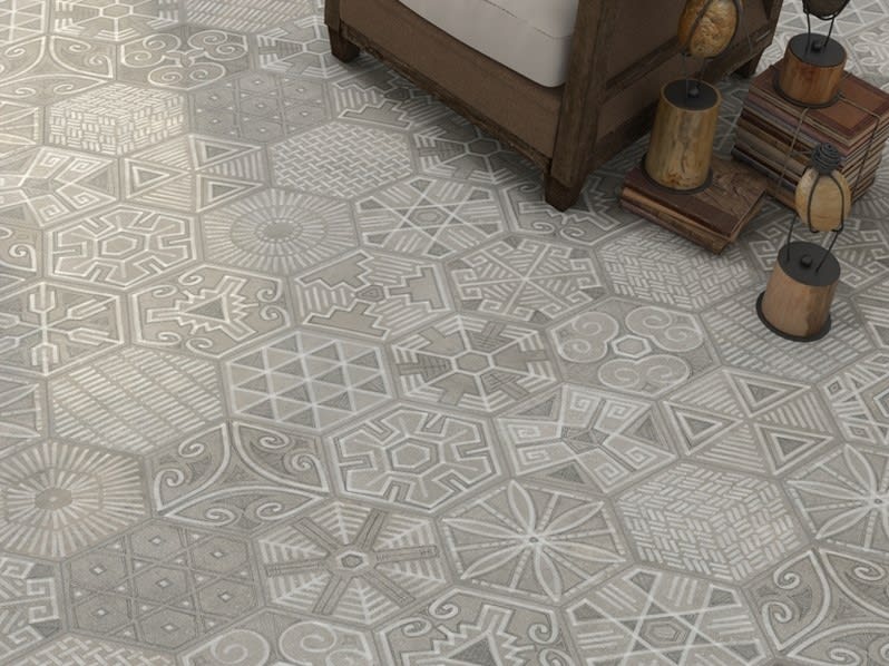 Product afbeelding voor Decortegel Rift Hexagon Igneus Mix 23x26,6cm 9mm Mat R9