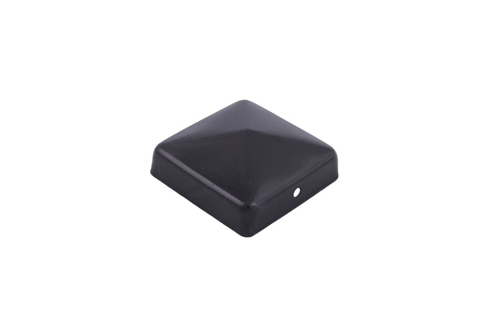 Paalornament Piramide 71x71mm Aluminium Zwart