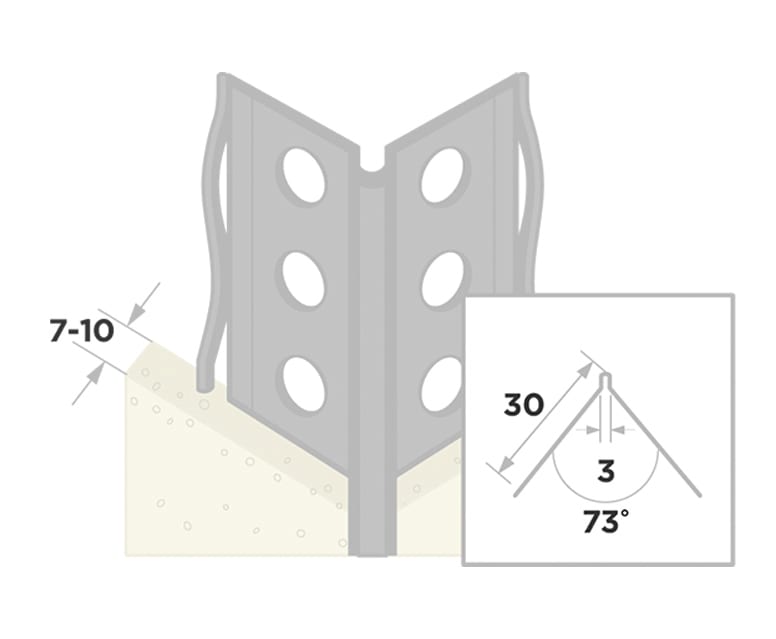 Product afbeelding voor Ripstaal Hoekbeschermer 1041 260cm 7-10mm RVS