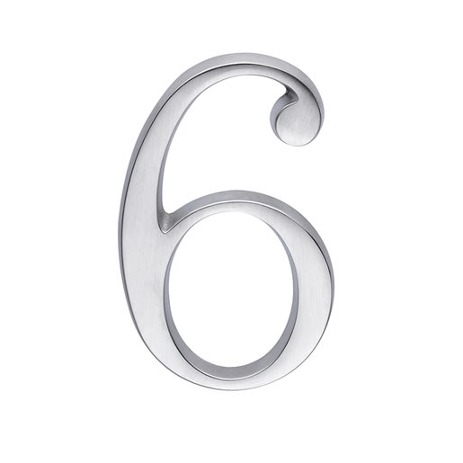 Skantrae Huisnummer Mat Chroom Nr 6 Titanium
