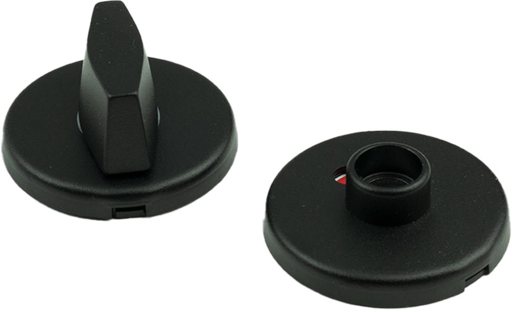 Oxloc WC-rozet Rond 7,3mm Aluminium Zwart