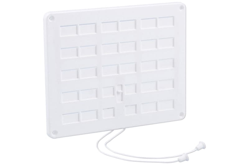 Ventilatierooster Afsluitbaar 250x200mm Kunststof Wit