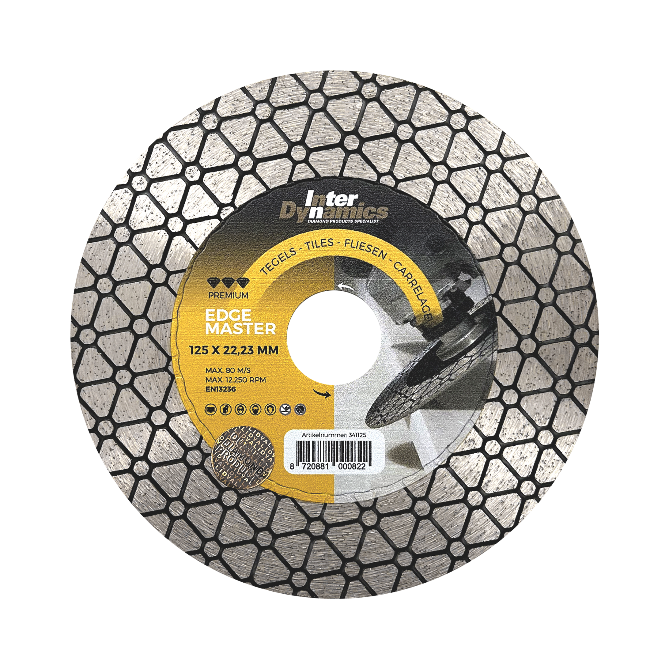 InterDynamics Diamantzaagblad Edge Master 125x22,23mm 1st