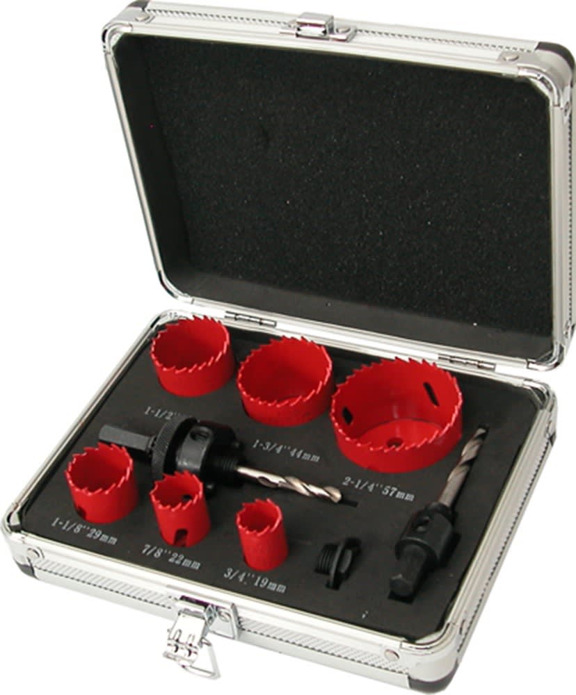 Kelfort Gatzaagset Loodgieter Bi-Metaal 9-delig In Koffer