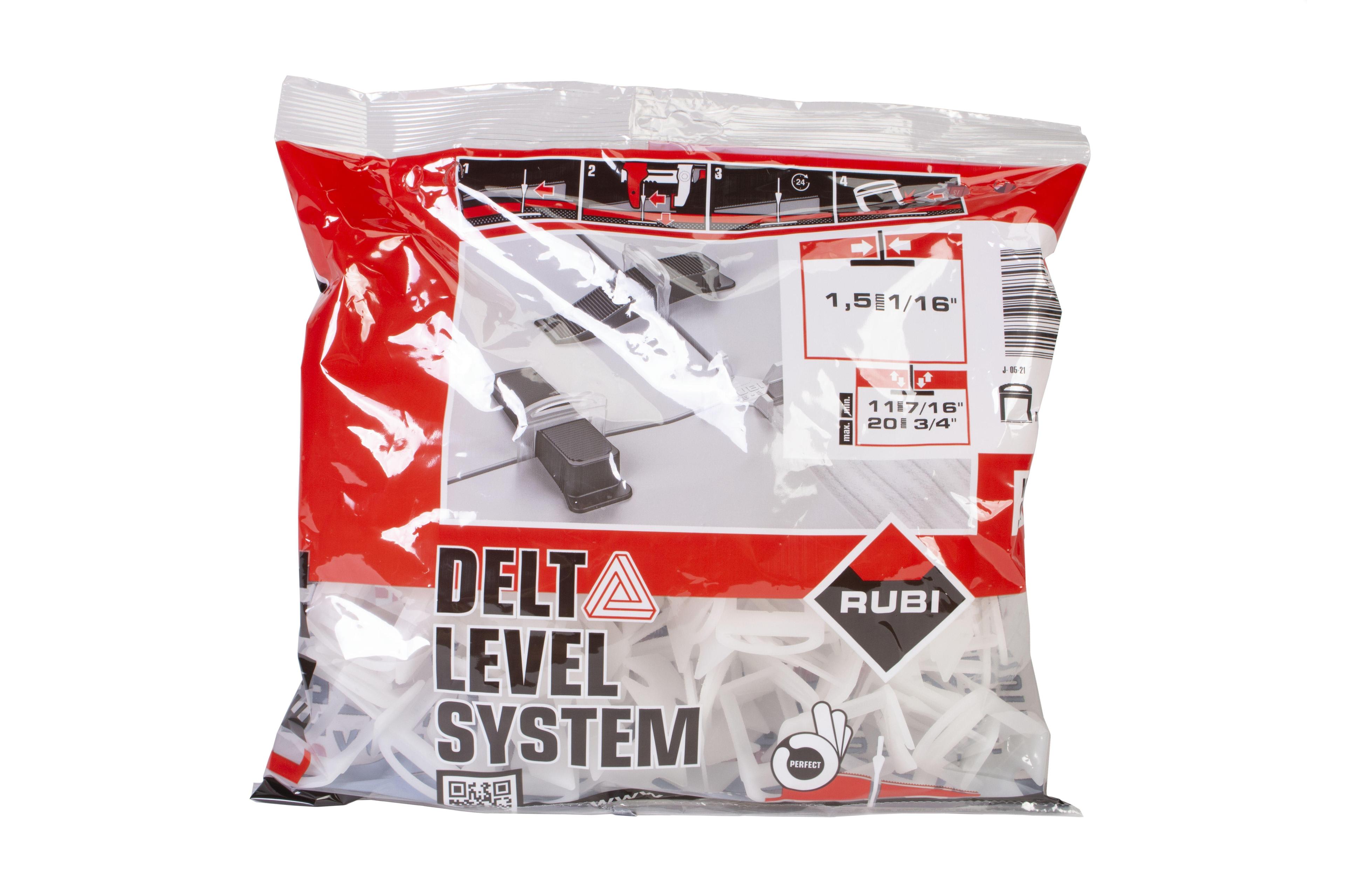 Rubi Clip Delta Levelling Systeem 1,5mm Tegeldikte 11-20mm 100st