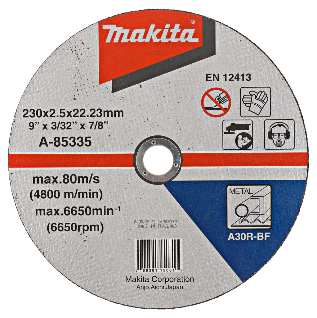 Product afbeelding voor Makita Doorslijpschijf A-85335 230x22,23x2,5mm Staal