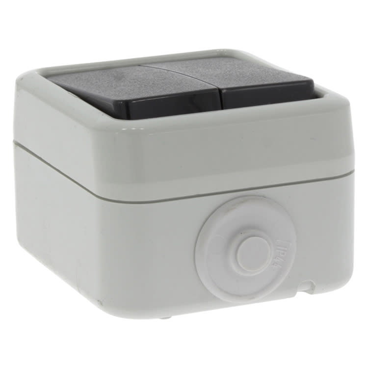 Product afbeelding voor PEHA Serieschakelaar Opbouw Spatwaterdicht Wartel M20 Grijs