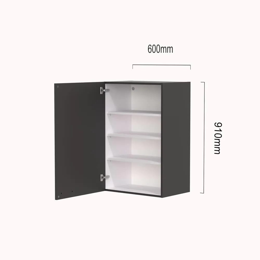 Product afbeelding voor Keller Bovenkast B6091R Met 1 Deur En 3 Legplanken 60x91cm Rechts PG300