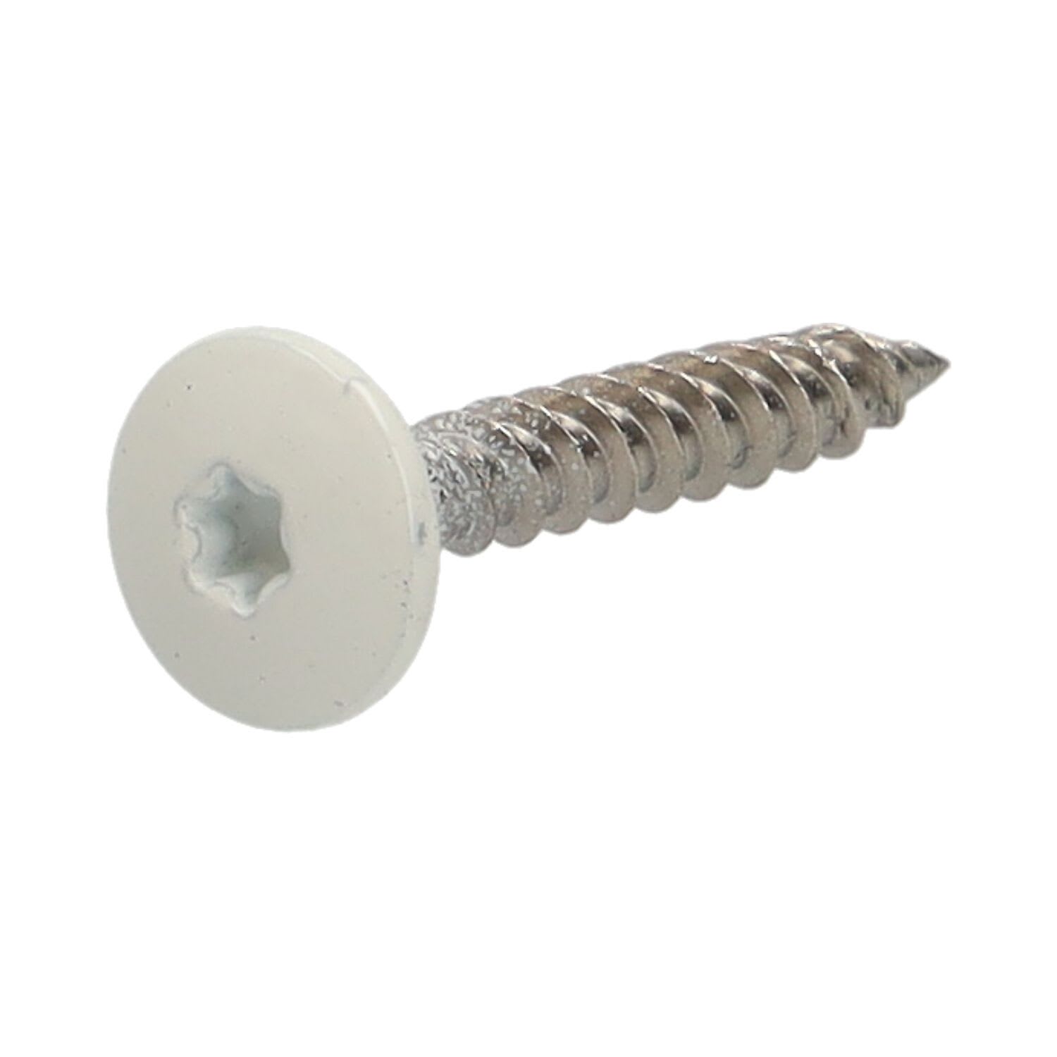 ProOne HPL Schroef 4.8x32mm RVS A4 RAL 9016 Verkeerswit 100st