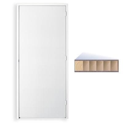 Grenen Deur/Kozijncombinatie Stomp Links 83x211.5cm 100mm Wit Honingraat 56x120mm FSC Mix 70%