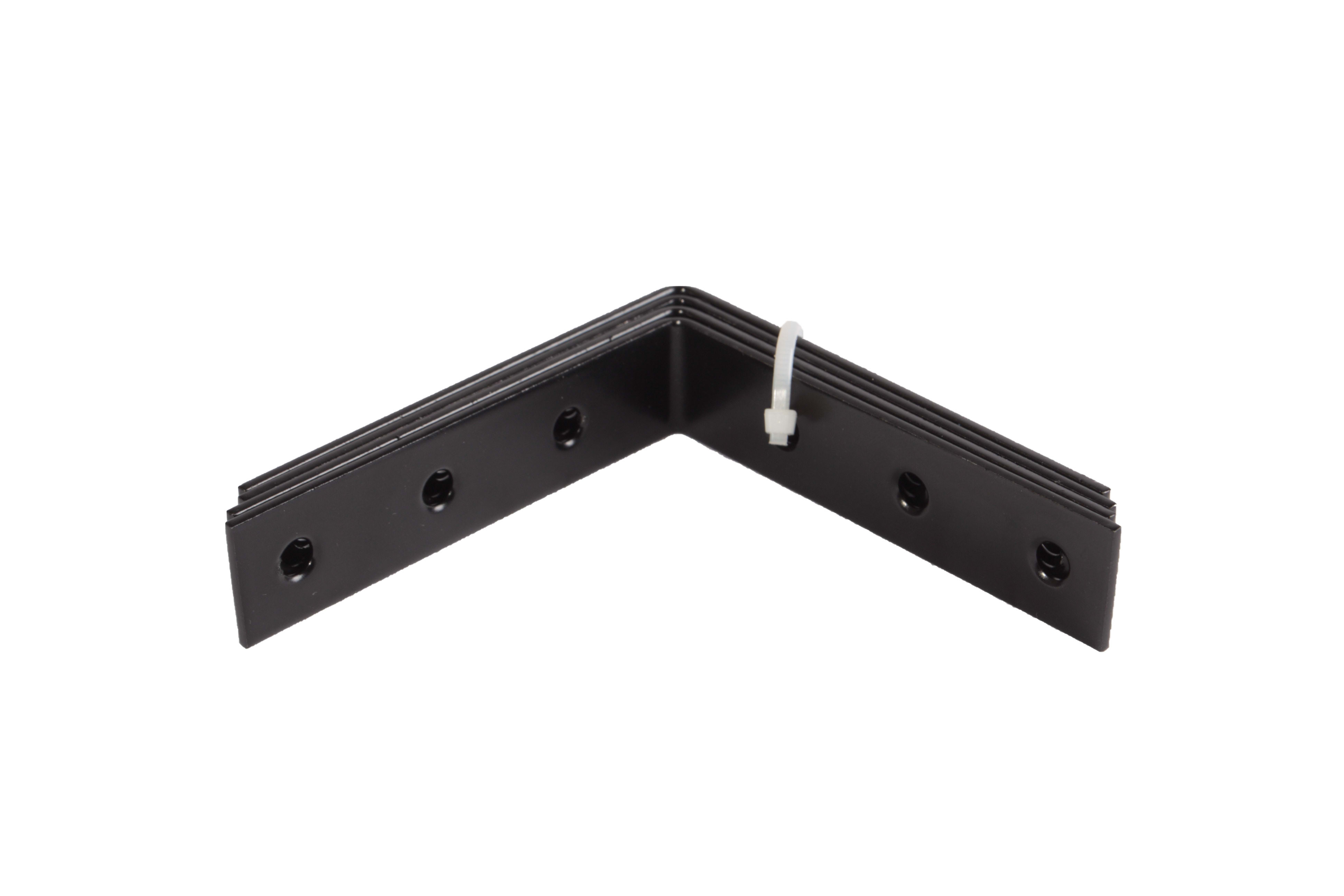 Stoelhoek 85mm Zwart 4st