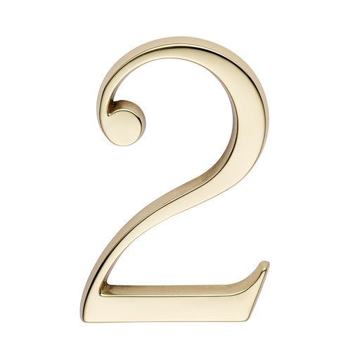 Skantrae Huisnummer Messing Nr 2 Titanium