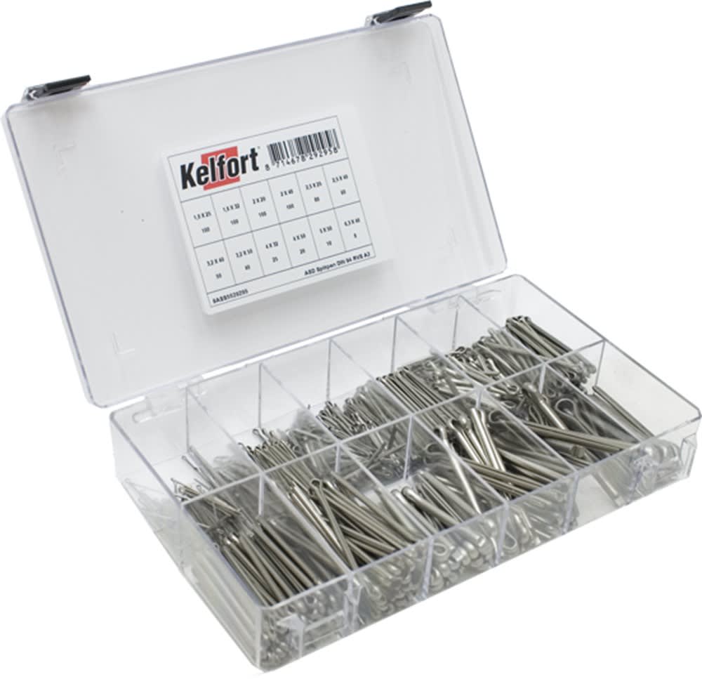 Kelfort Assortimentsdoos Splitpen 11-vaks RVS