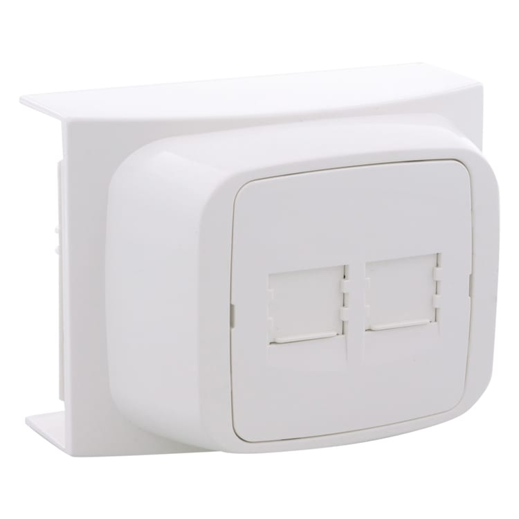 Attema K40 Contactdoos 2x 8-polig Telefoon/Data Cat5 Polarwit