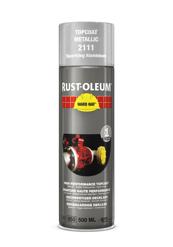 Rust-Oleum Deklaag Hard Hat 2111 500ml Fonkelend Aluminium