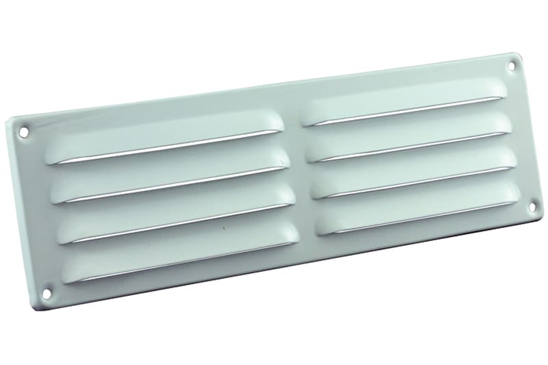 Schoepenrooster 300x90mm Aluminium Wit