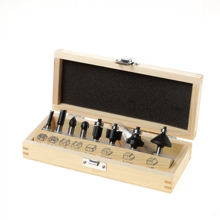 TR Frezenset 8mm 8-delig In Houten Kist