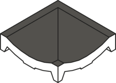 Villeroy & Boch Binnenhoek Pro Architectura 3.0 Pool System Solid Grey 15x15cm Mat 3624C3900010