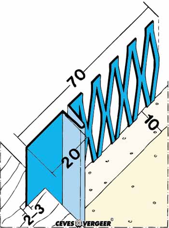 Stucstopprofiel 1306 300cm 10mm