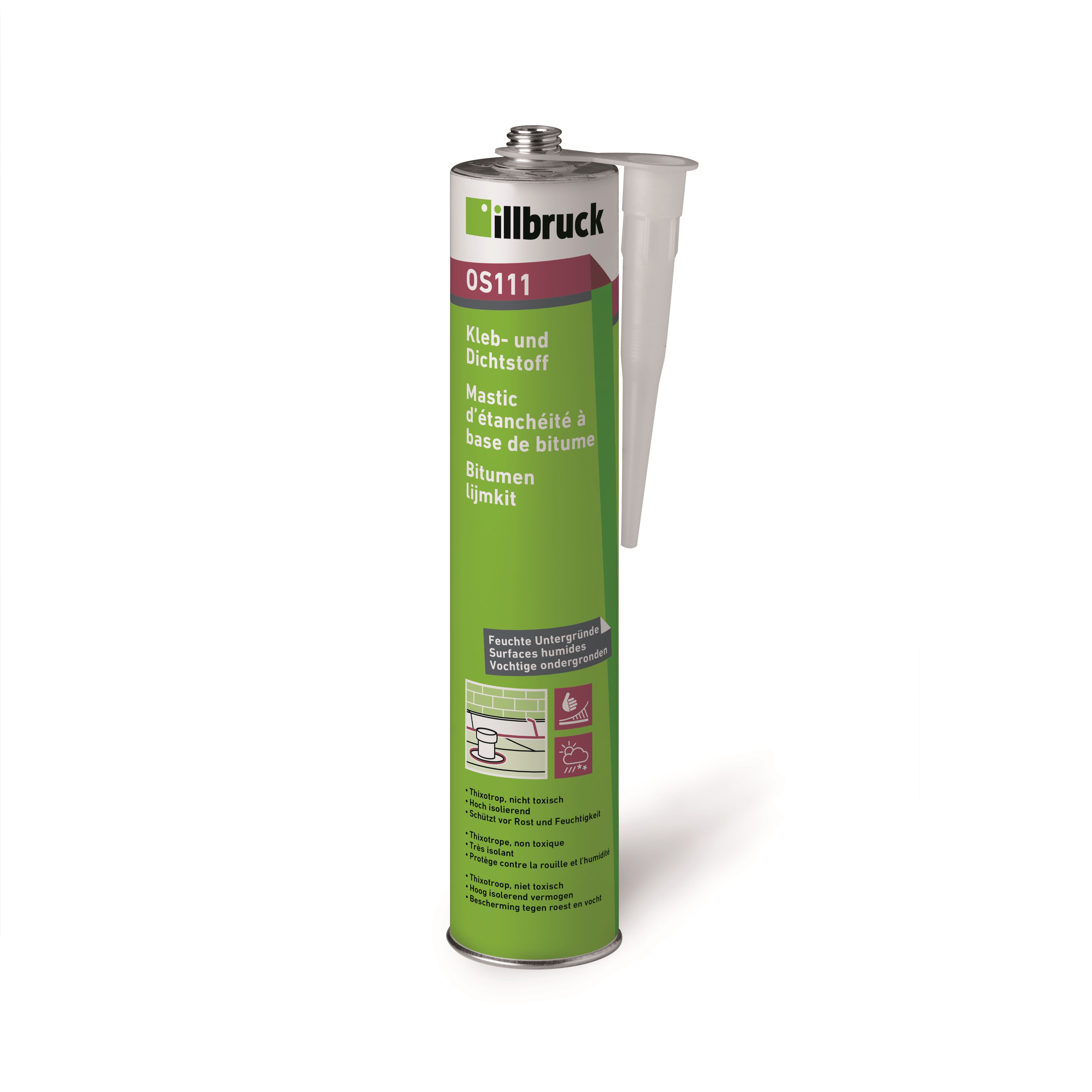 Product afbeelding voor Illbruck OS111 Lijmkit Bitutix 310ml Bitumen