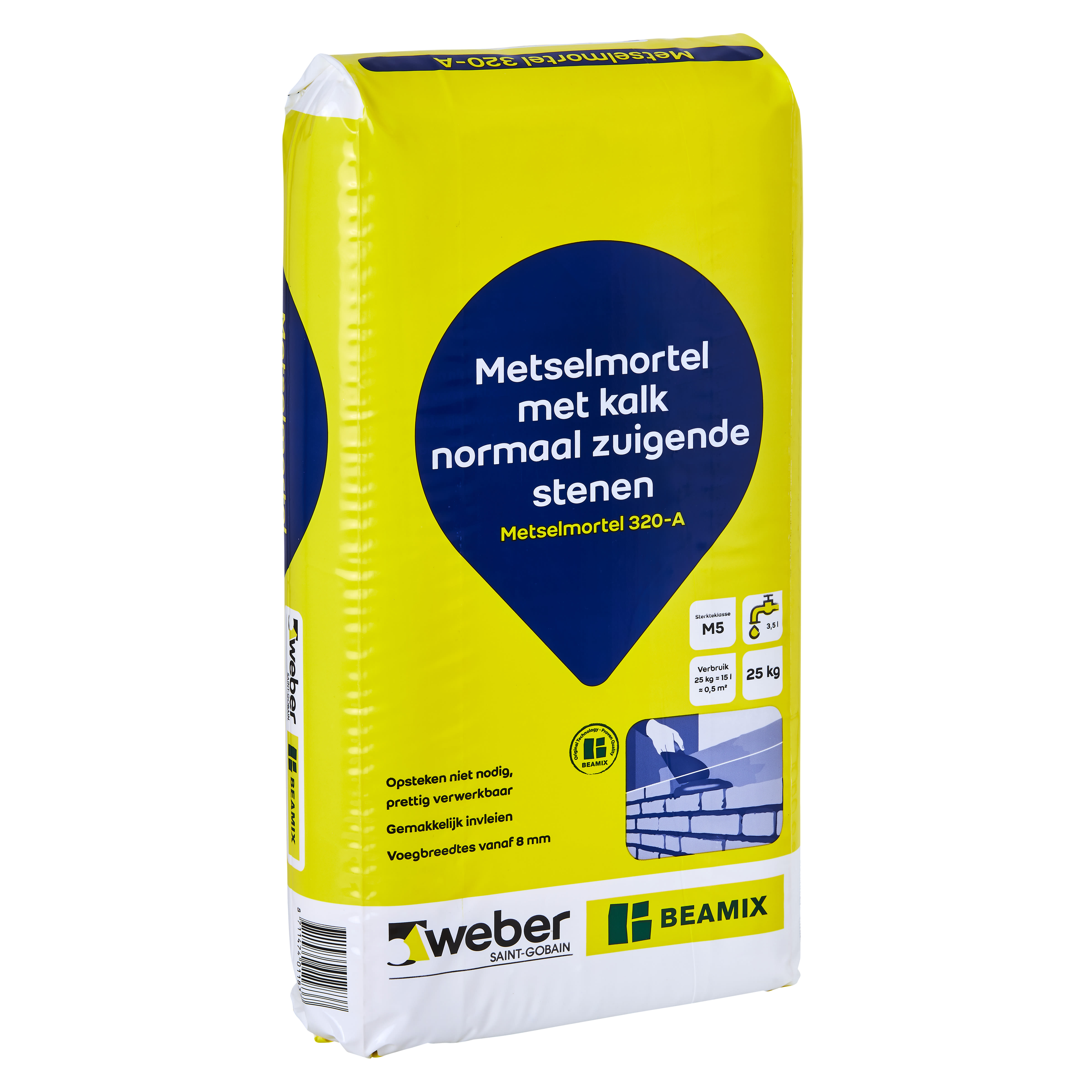 Weber Beamix Metselmortel 320-A Met Kalk 25kg