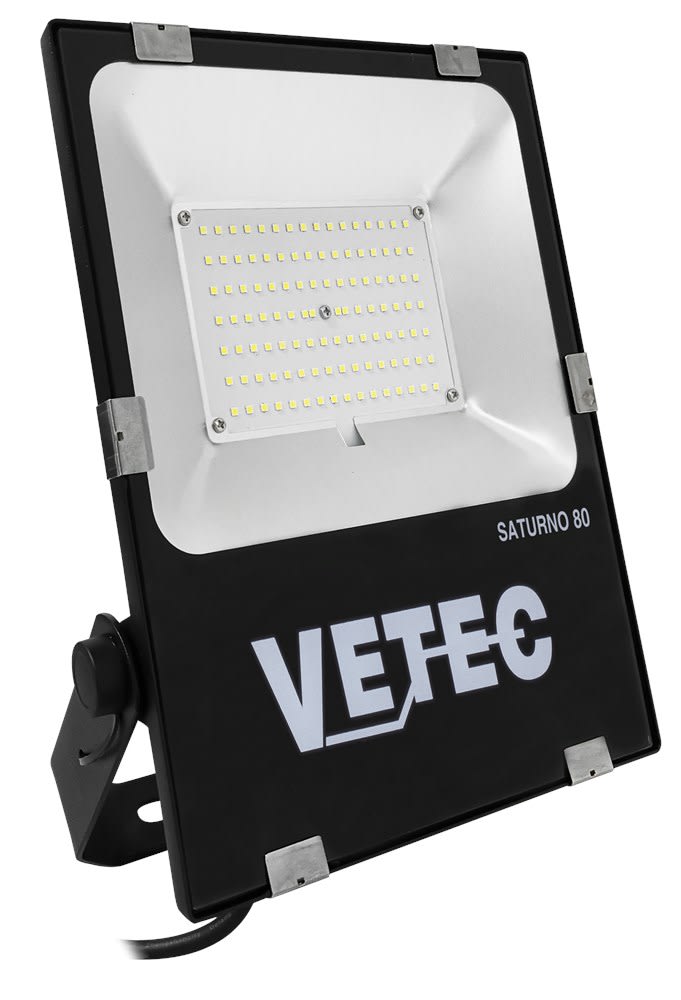 Vetec Bouwlamp Saturno 80 LED 80W Klasse I Met Kabel 5m Zwart