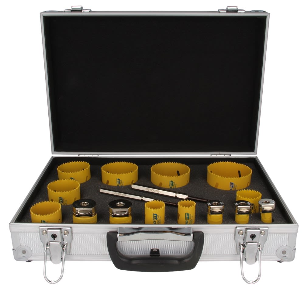 ProFit Gatzagenset Bi-Metaal Plus 16-76mm Inclusief Adapter En Centreerboor Variabele Tand 14st