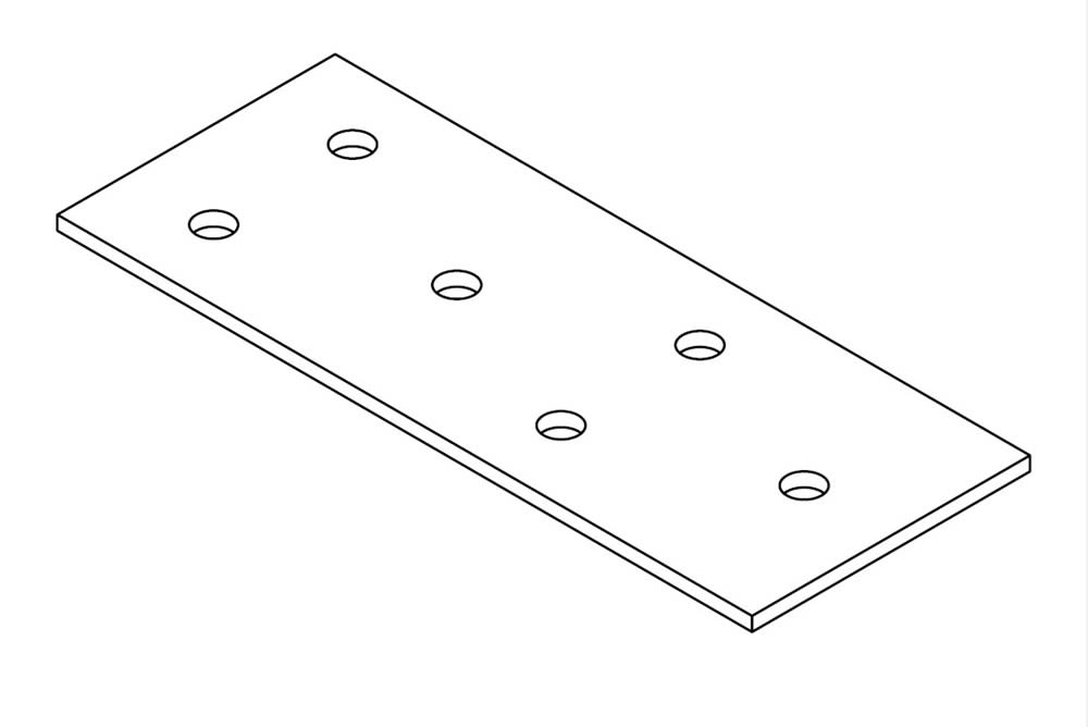 GB Koppelplaat 2mm 40x100mm Verzinkt 01422