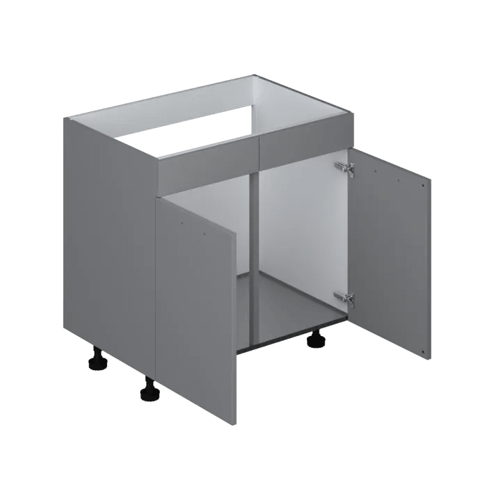 Bruynzeel Atlas Gootsteenkast WI12 Wit 90cm 2 Deuren FSC Mix Credit Inclusief Bodemplaat