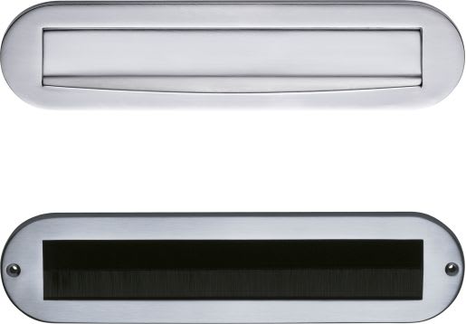 Skantrae Brievenbuspakket Ovaal Mat Chroom Inclusief Frezing