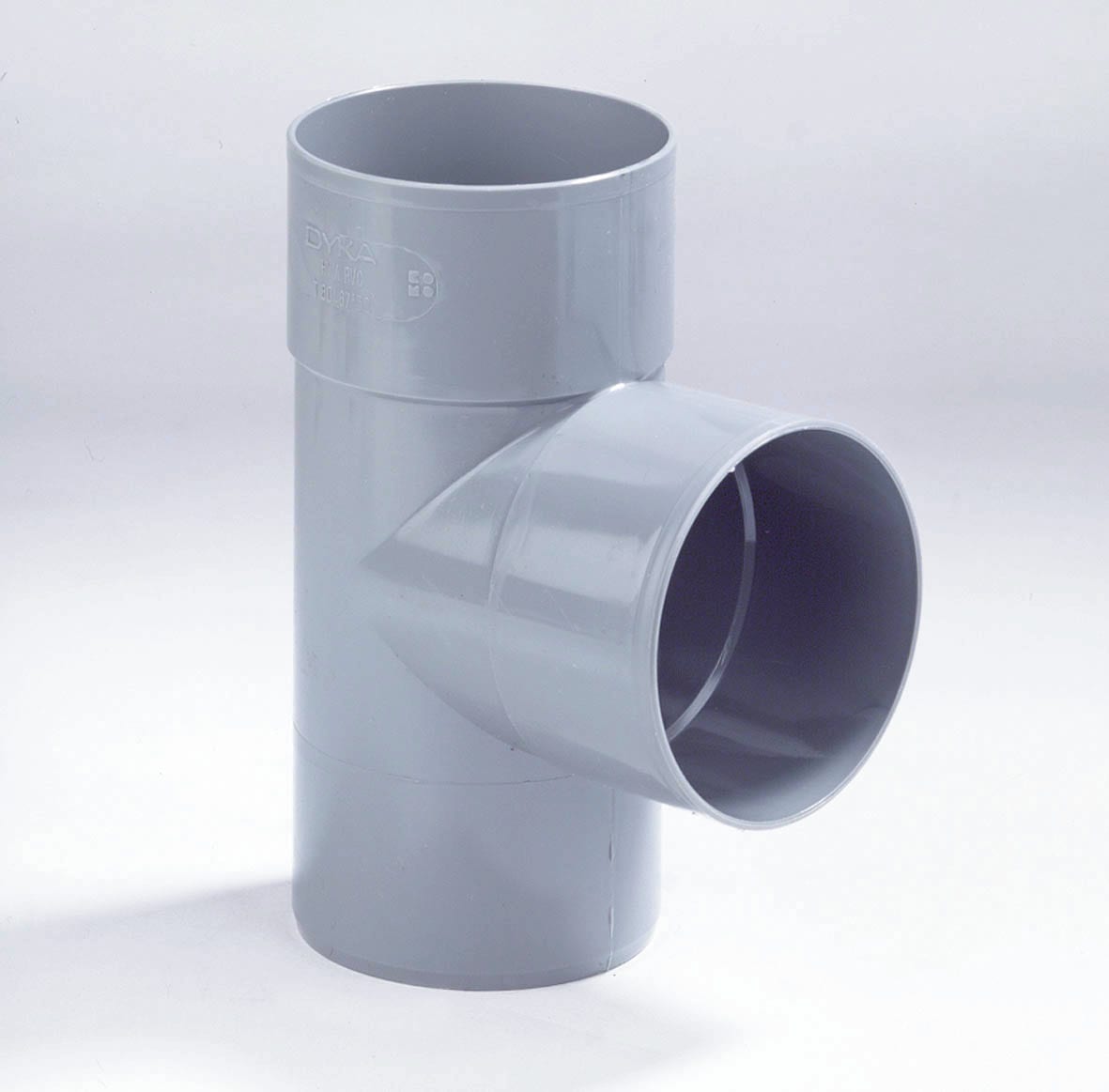 Dyka PVC RWA T-Stuk 100mm 87,5 Graden 2x Lijmmof/Spie Grijs