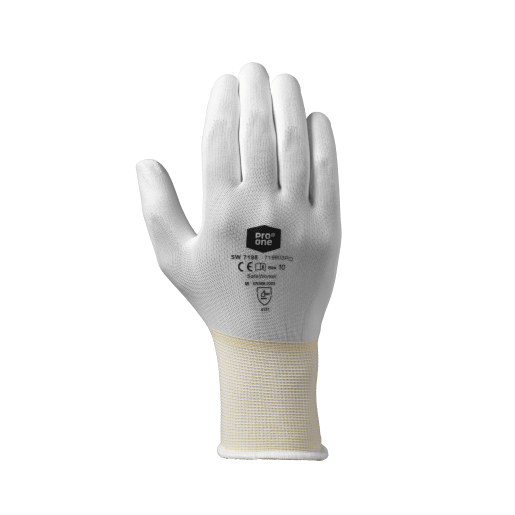 ProOne Handschoen Nylon/PU Maat 10 Wit 12 Paar