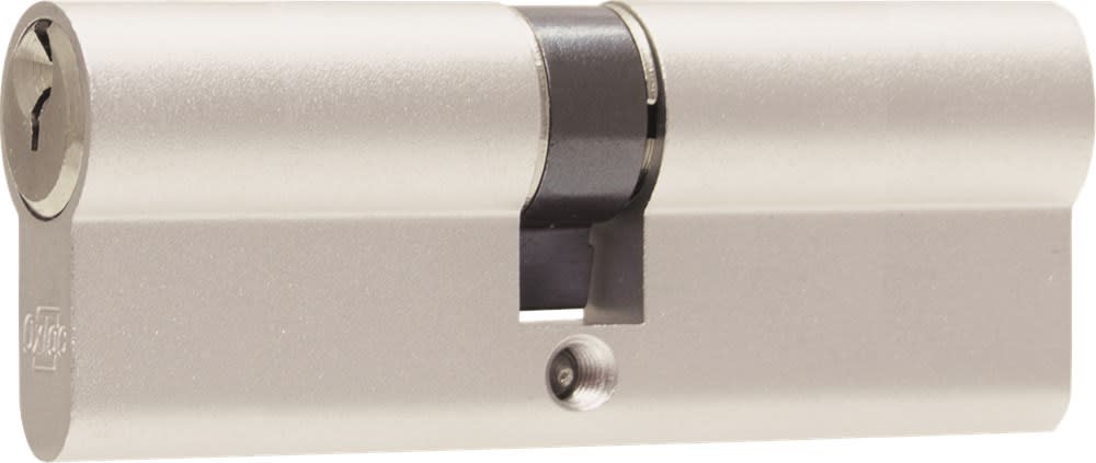 Oxloc Profielcilinder O3 Dubbel 35/35mm Staal Vernikkeld Mat SKG2